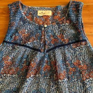 Hollister Floral Print Sleeveless Blouse
